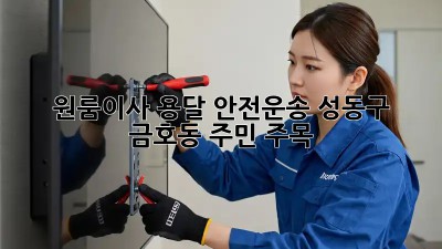 원룸이사🚚 용달 안전운송🔑 성동구 금호동 주민 주목!